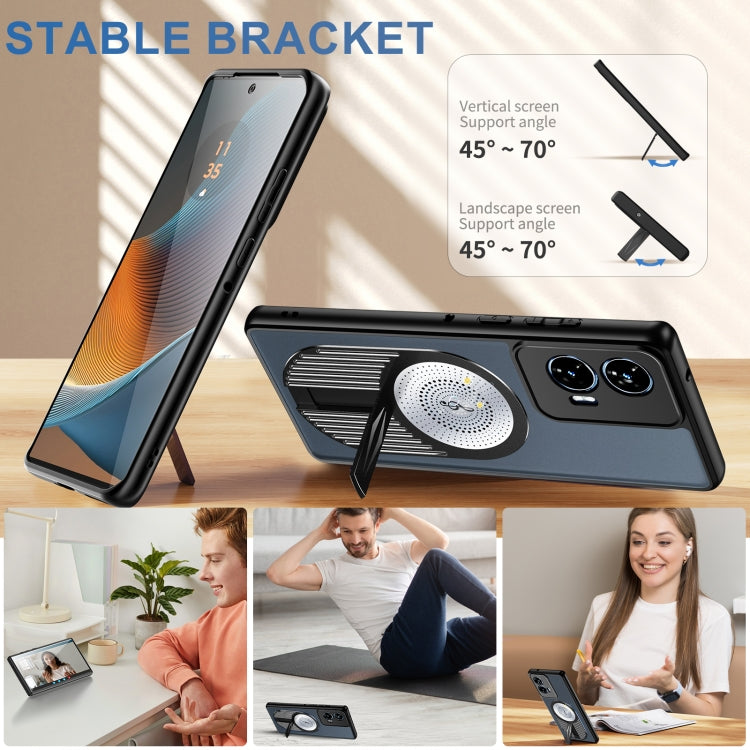 For Motorola Edge 50 Fusion Heat Dissipation Aromatherapy MagSafe Holder Phone Case
