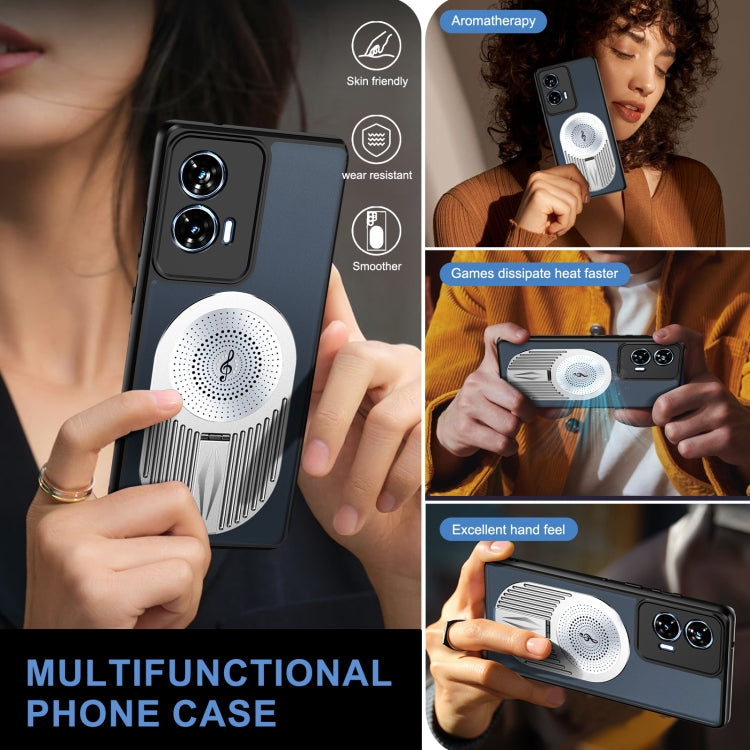 For Motorola Edge 50 Fusion Heat Dissipation Aromatherapy MagSafe Holder Phone Case