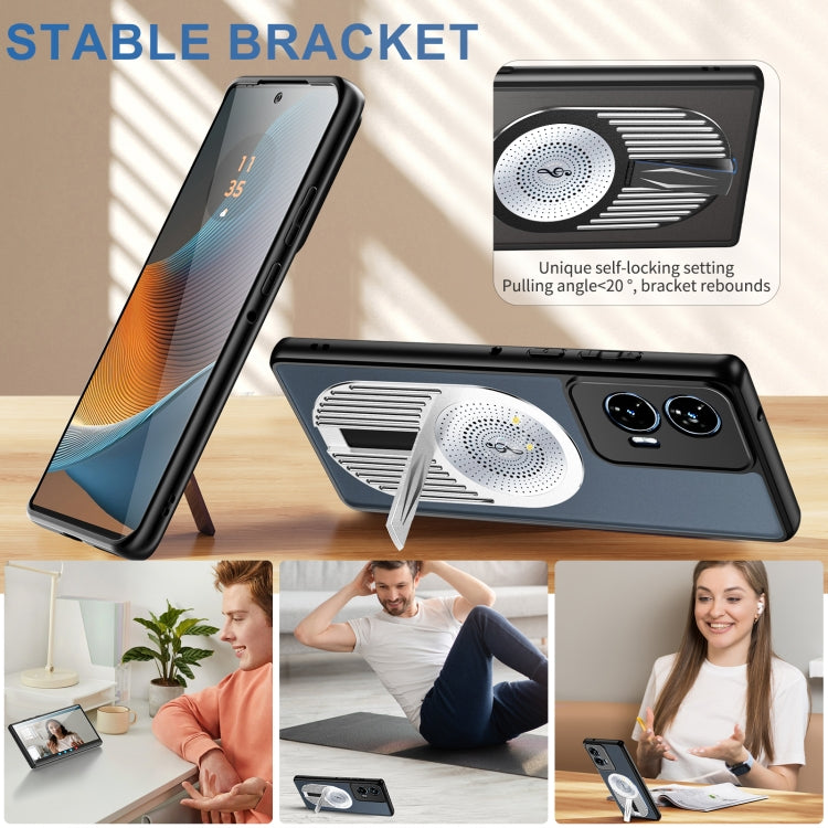 For Motorola Edge 50 Fusion Heat Dissipation Aromatherapy MagSafe Holder Phone Case