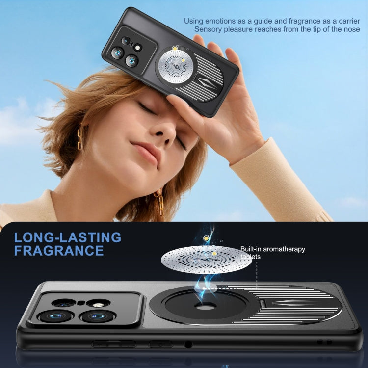 For Motorola Edge 50 Pro Heat Dissipation Aromatherapy MagSafe Holder Phone Case