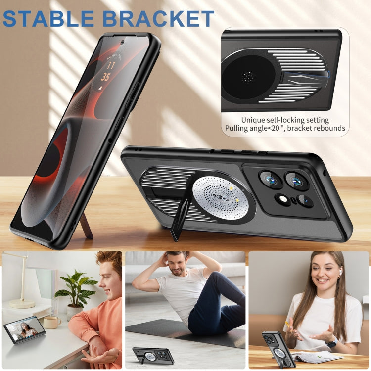 For Motorola Edge 50 Pro Heat Dissipation Aromatherapy MagSafe Holder Phone Case