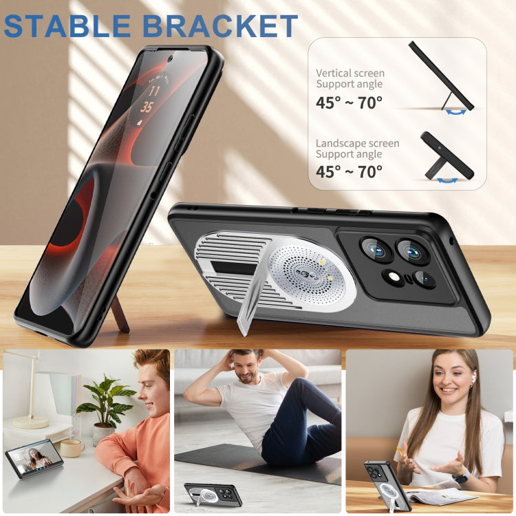 For Motorola Edge 50 Pro Heat Dissipation Aromatherapy MagSafe Holder Phone Case
