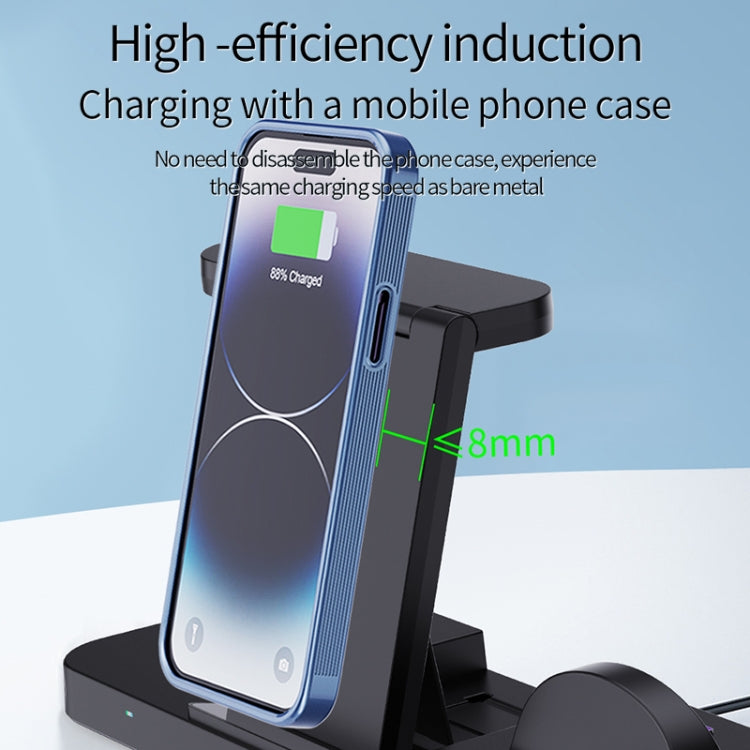 For Huawei Watch B21 6 in 1 Mobile Phone / Earphone Universal Foldable Wireless Charger