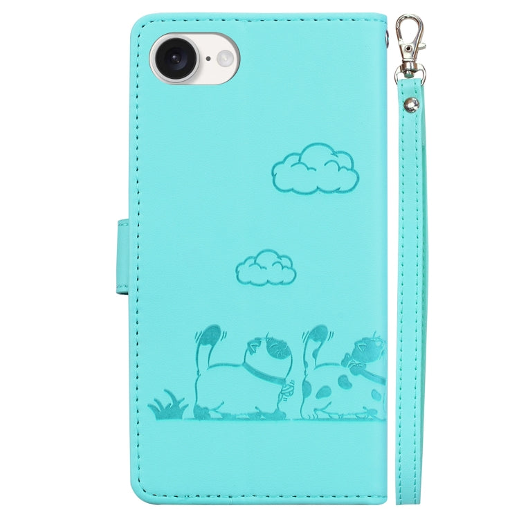 For iPhone 17e / 16e Cute Cats RFID Leather Phone Case
