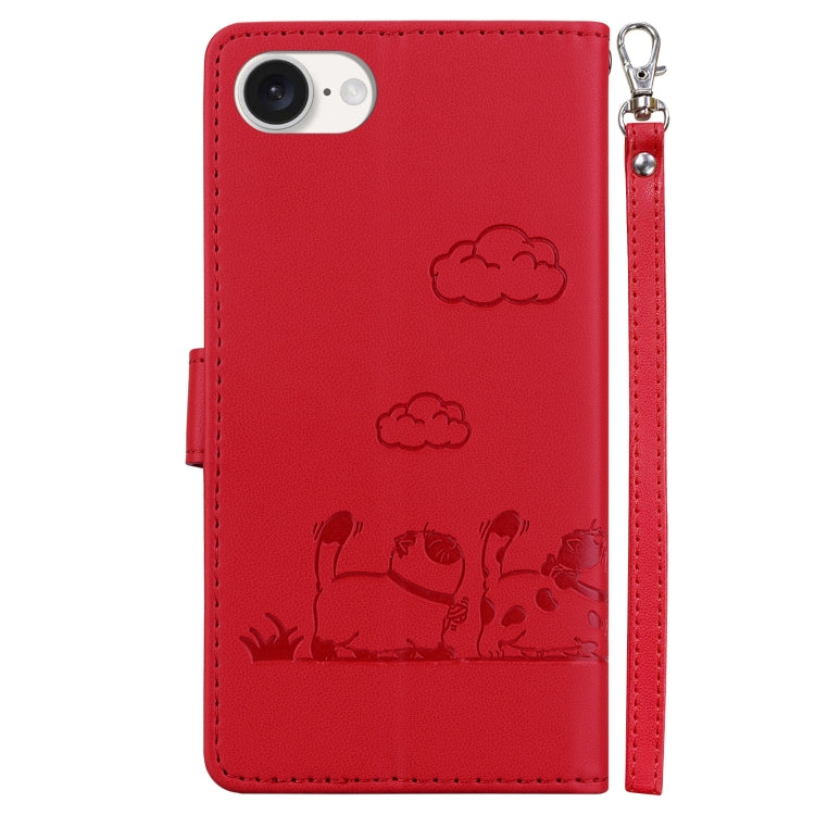 For iPhone 17e / 16e Cute Cats RFID Leather Phone Case