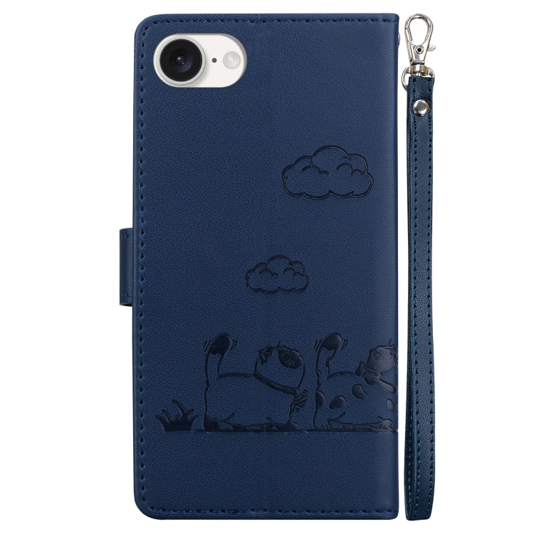For iPhone 17e / 16e Cute Cats RFID Leather Phone Case