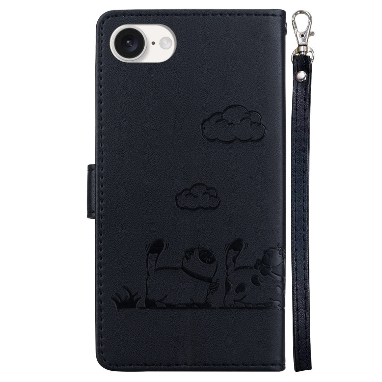 For iPhone 17e / 16e Cute Cats RFID Leather Phone Case
