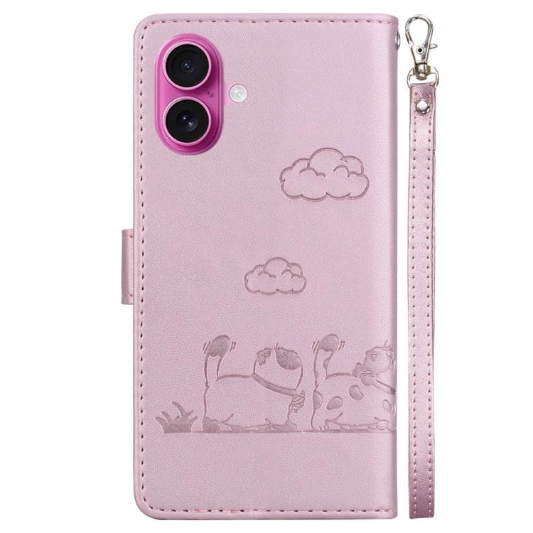 For iPhone 17 Cute Cats RFID Leather Phone Case
