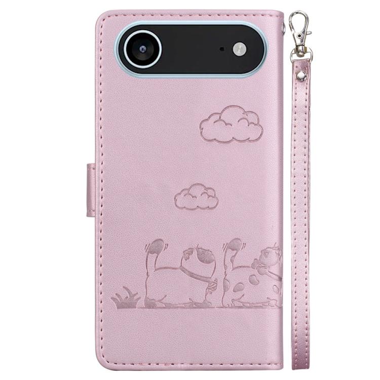 For iPhone Air Cute Cats RFID Leather Phone Case