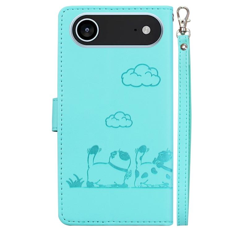 For iPhone Air Cute Cats RFID Leather Phone Case