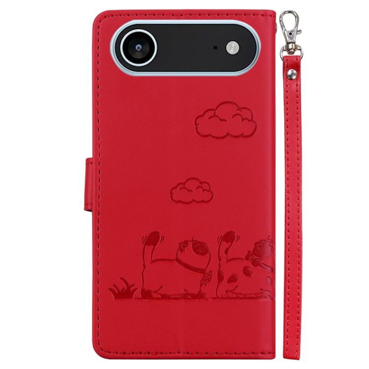 For iPhone Air Cute Cats RFID Leather Phone Case