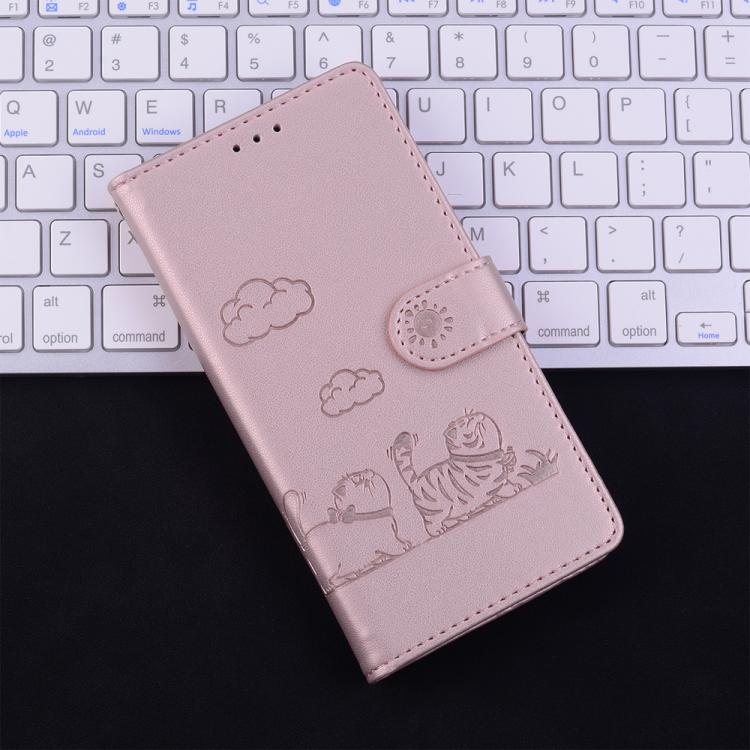 For iPhone 17 Pro Max Cute Cats RFID Leather Phone Case