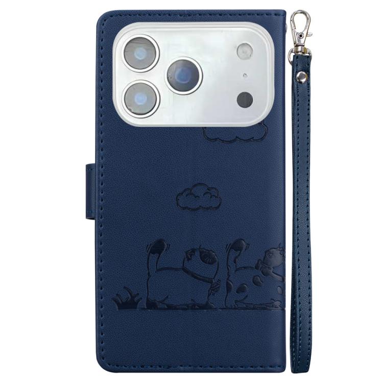 For iPhone 17 Pro Max Cute Cats RFID Leather Phone Case