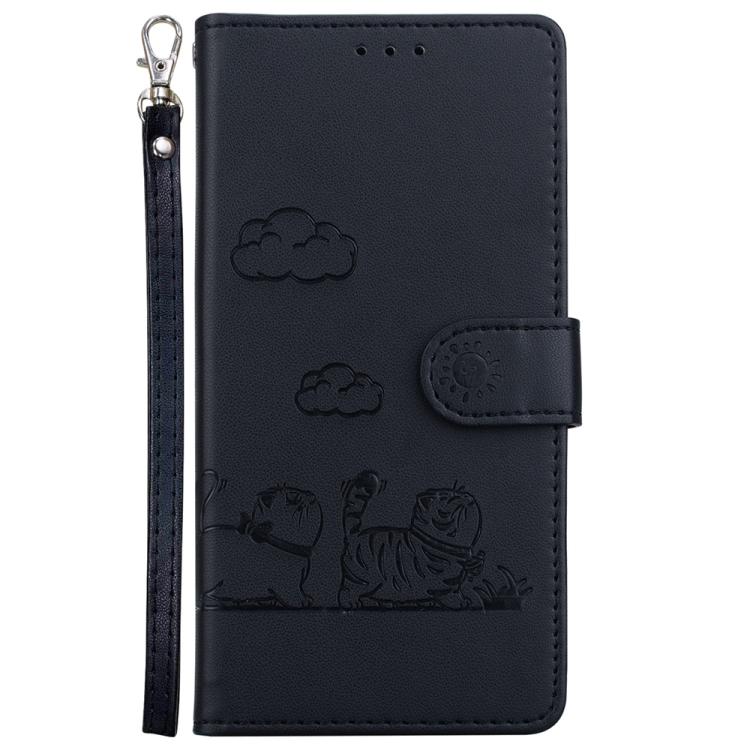 For iPhone 17 Pro Max Cute Cats RFID Leather Phone Case