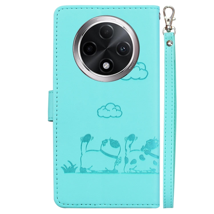 For OPPO A3 Pro 5G Global Cute Cats RFID Leather Phone Case