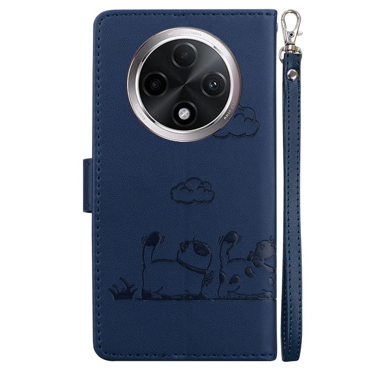 For OPPO A3 Pro 5G Global Cute Cats RFID Leather Phone Case