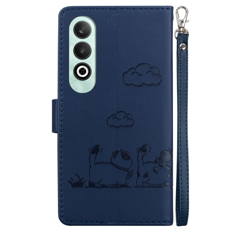 For OPPO K12 Cute Cats RFID Leather Phone Case