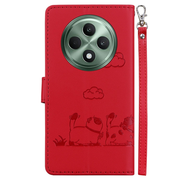 For OPPO Reno12 F 5G Cute Cats RFID Leather Phone Case
