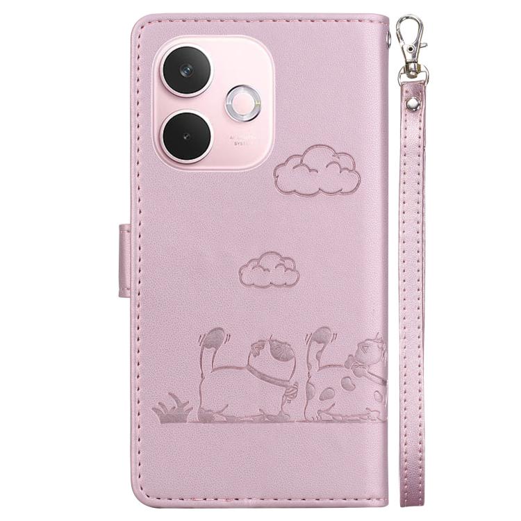 For OPPO A5 Pro 5G Cute Cats RFID Leather Phone Case
