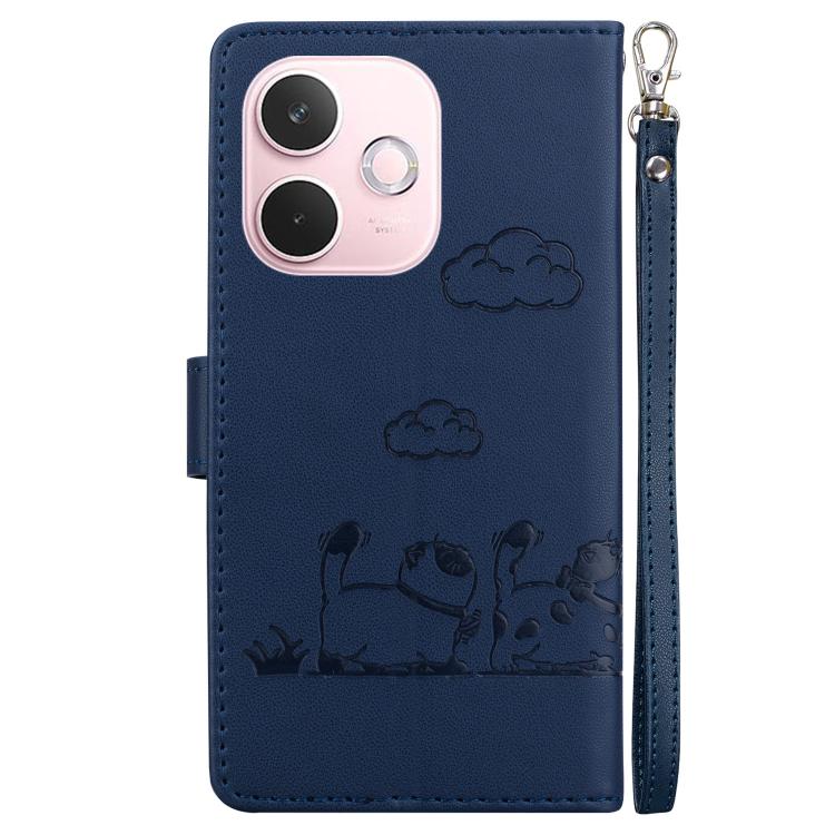 For OPPO A5 Pro 5G Cute Cats RFID Leather Phone Case