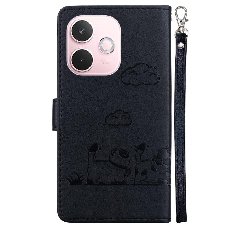 For OPPO A5 Pro 5G Cute Cats RFID Leather Phone Case