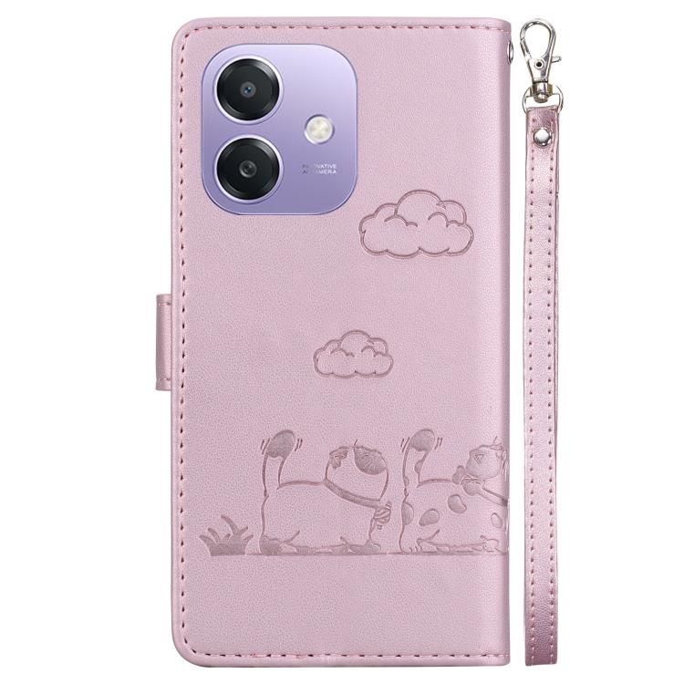 For OPPO A5x 5G / A3 4G / 5G / A3x 4G / 5G Cute Cats RFID Leather Phone Case