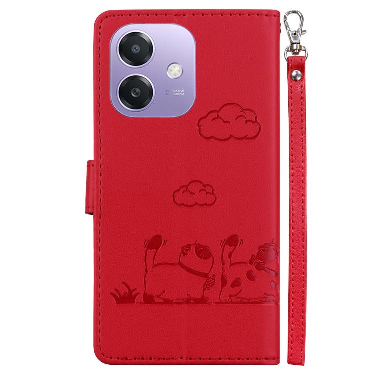 For OPPO A5x 5G / A3 4G / 5G / A3x 4G / 5G Cute Cats RFID Leather Phone Case