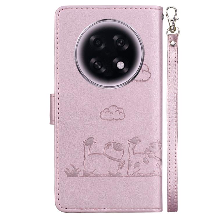 For OPPO A6 GT 5G Cute Cats RFID Leather Phone Case