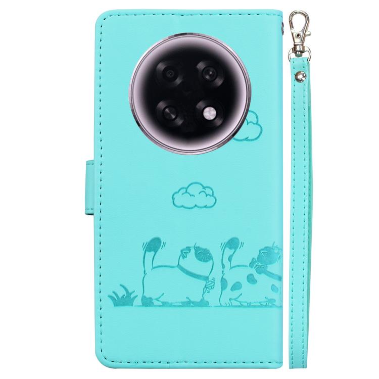 For OPPO A6 GT 5G Cute Cats RFID Leather Phone Case
