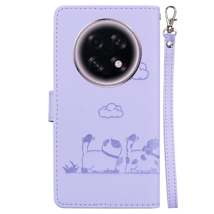 For OPPO A6 GT 5G Cute Cats RFID Leather Phone Case