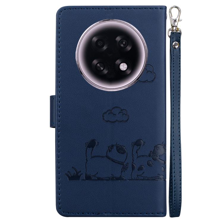 For OPPO A6 GT 5G Cute Cats RFID Leather Phone Case