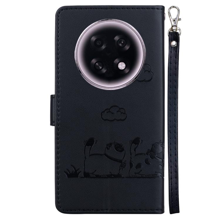 For OPPO A6 GT 5G Cute Cats RFID Leather Phone Case