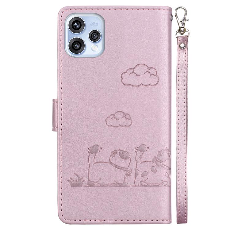 For OPPO Reno15 5G Global Cute Cats RFID Leather Phone Case