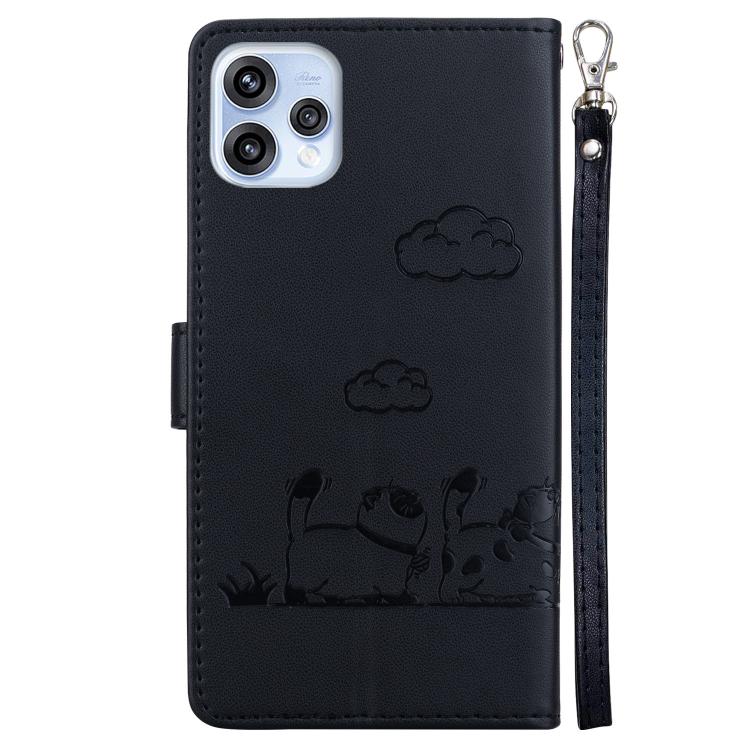 For OPPO Reno15 5G Global Cute Cats RFID Leather Phone Case