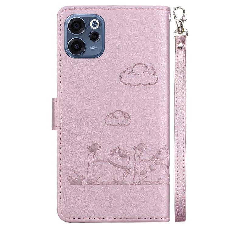 For OPPO Reno15 F 5G Global Cute Cats RFID Leather Phone Case