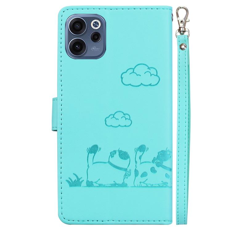 For OPPO Reno15 F 5G Global Cute Cats RFID Leather Phone Case