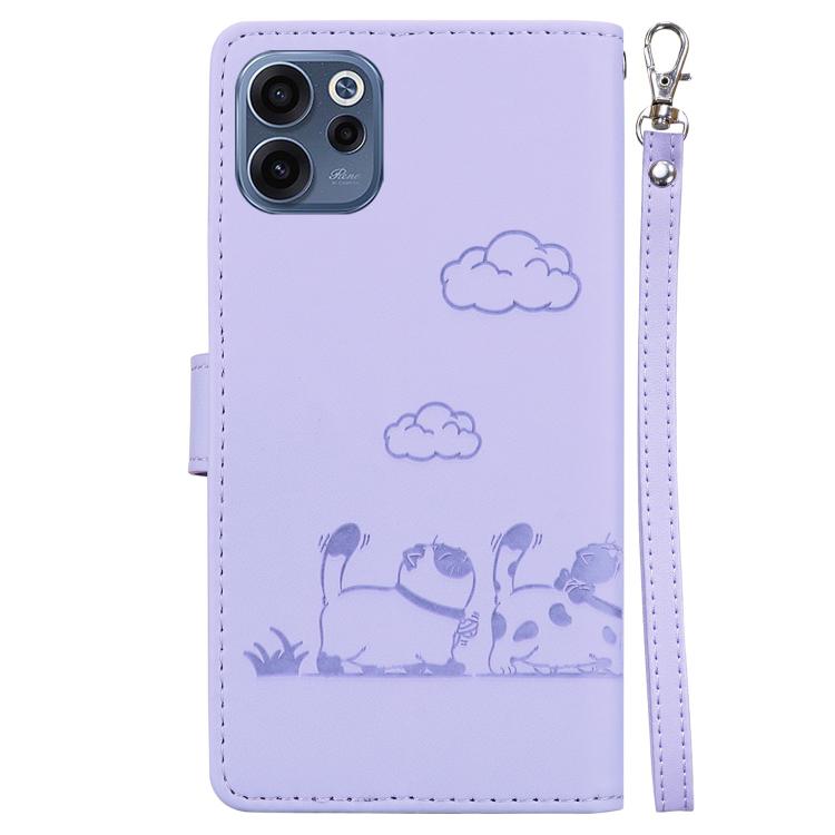 For OPPO Reno15 F 5G Global Cute Cats RFID Leather Phone Case
