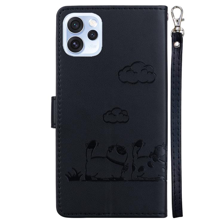 For OPPO Reno15 Pro 5G / Reno15 Pro Mini 5G Cute Cats RFID Leather Phone Case