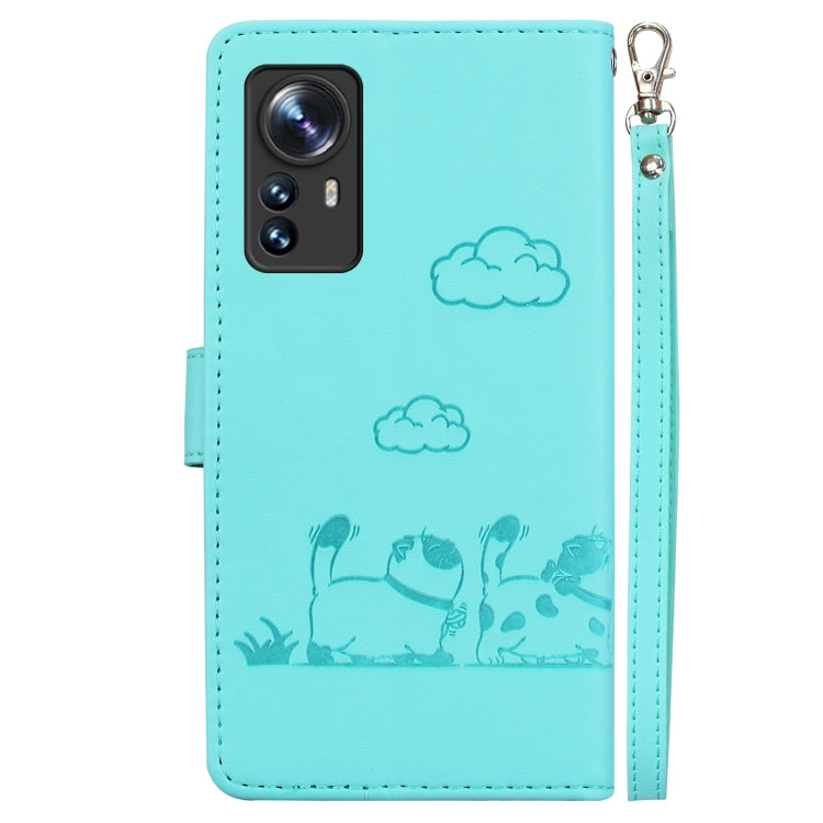 For Xiaomi 12 / 12X Cute Cats RFID Leather Phone Case