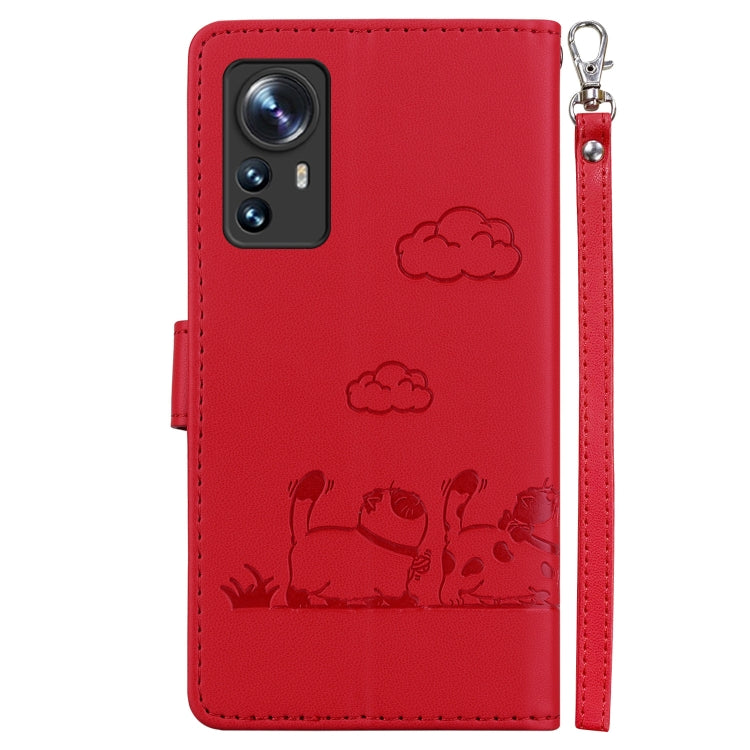 For Xiaomi 12 / 12X Cute Cats RFID Leather Phone Case