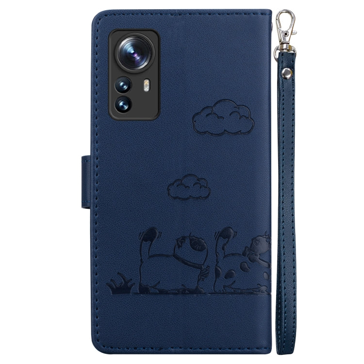 For Xiaomi 12 / 12X Cute Cats RFID Leather Phone Case