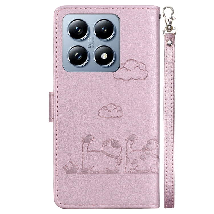 For Xiaomi 14T Pro Cute Cats RFID Leather Phone Case