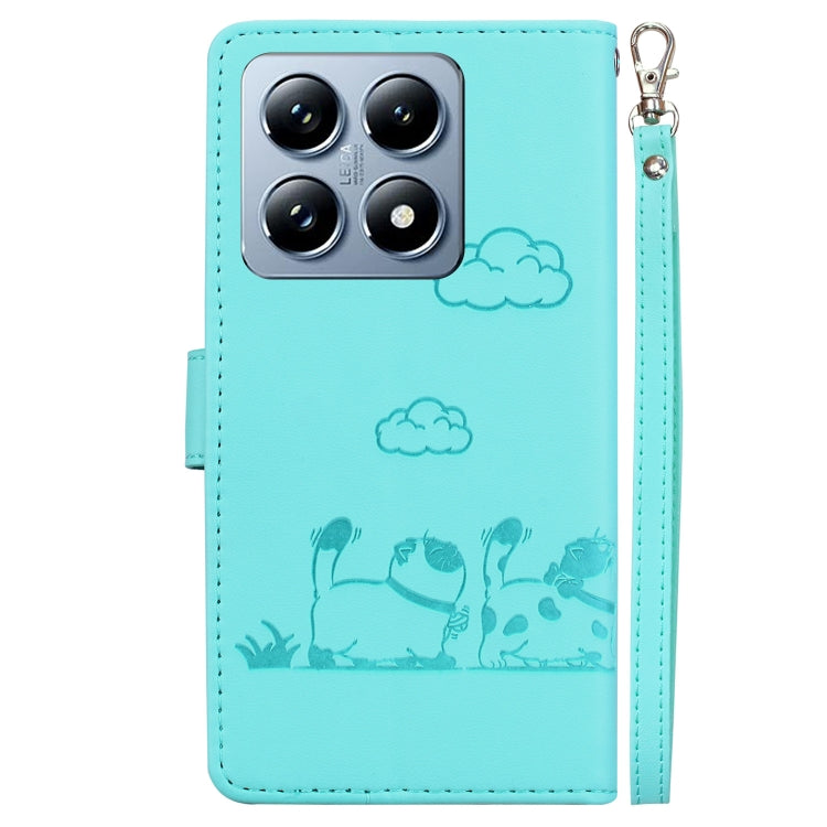 For Xiaomi 14T Pro Cute Cats RFID Leather Phone Case