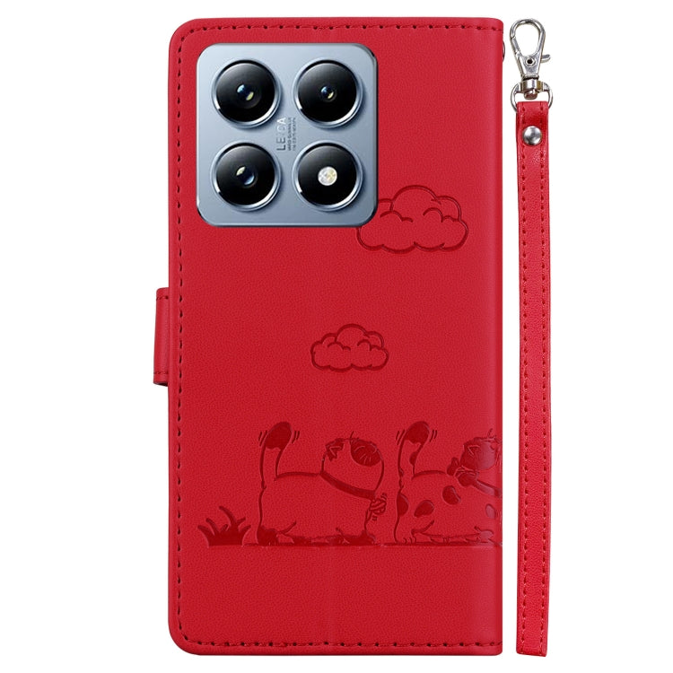 For Xiaomi 14T Pro Cute Cats RFID Leather Phone Case