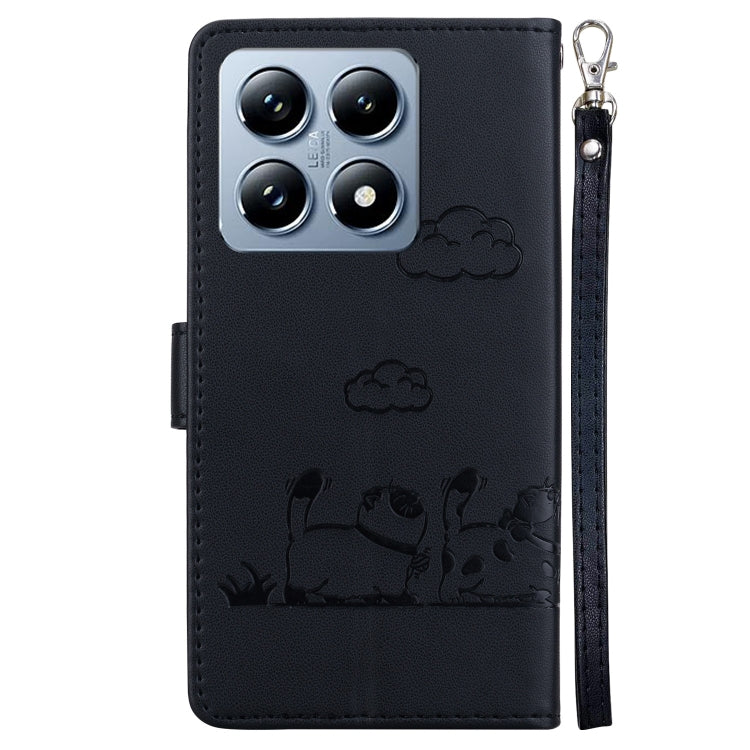 For Xiaomi 14T Pro Cute Cats RFID Leather Phone Case