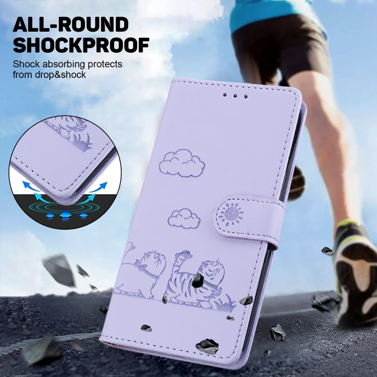 For Xiaomi Poco C65 4G Cute Cats RFID Leather Phone Case