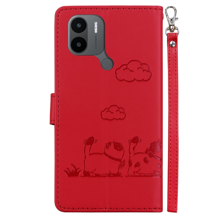 For Xiaomi Poco C50 Cute Cats RFID Leather Phone Case