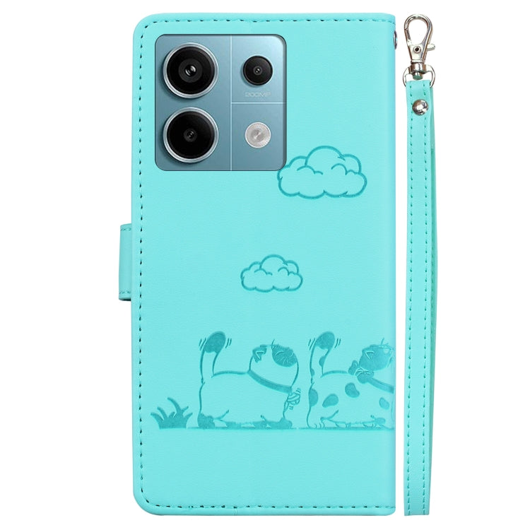 For Xiaomi Poco X6 5G Global Cute Cats RFID Leather Phone Case