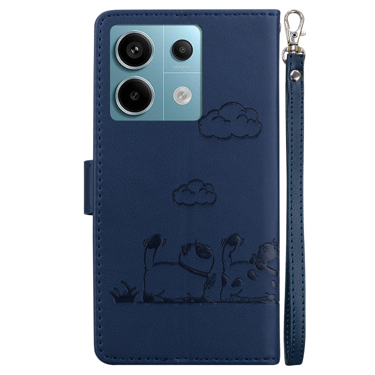 For Xiaomi Poco X6 5G Global Cute Cats RFID Leather Phone Case