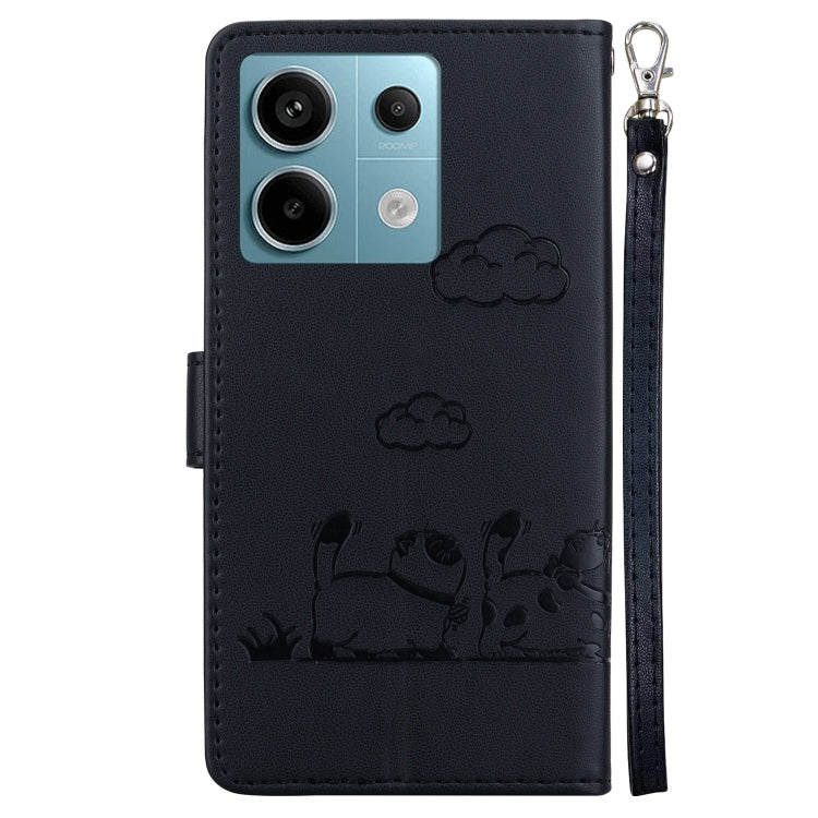 For Xiaomi Poco X6 5G Global Cute Cats RFID Leather Phone Case